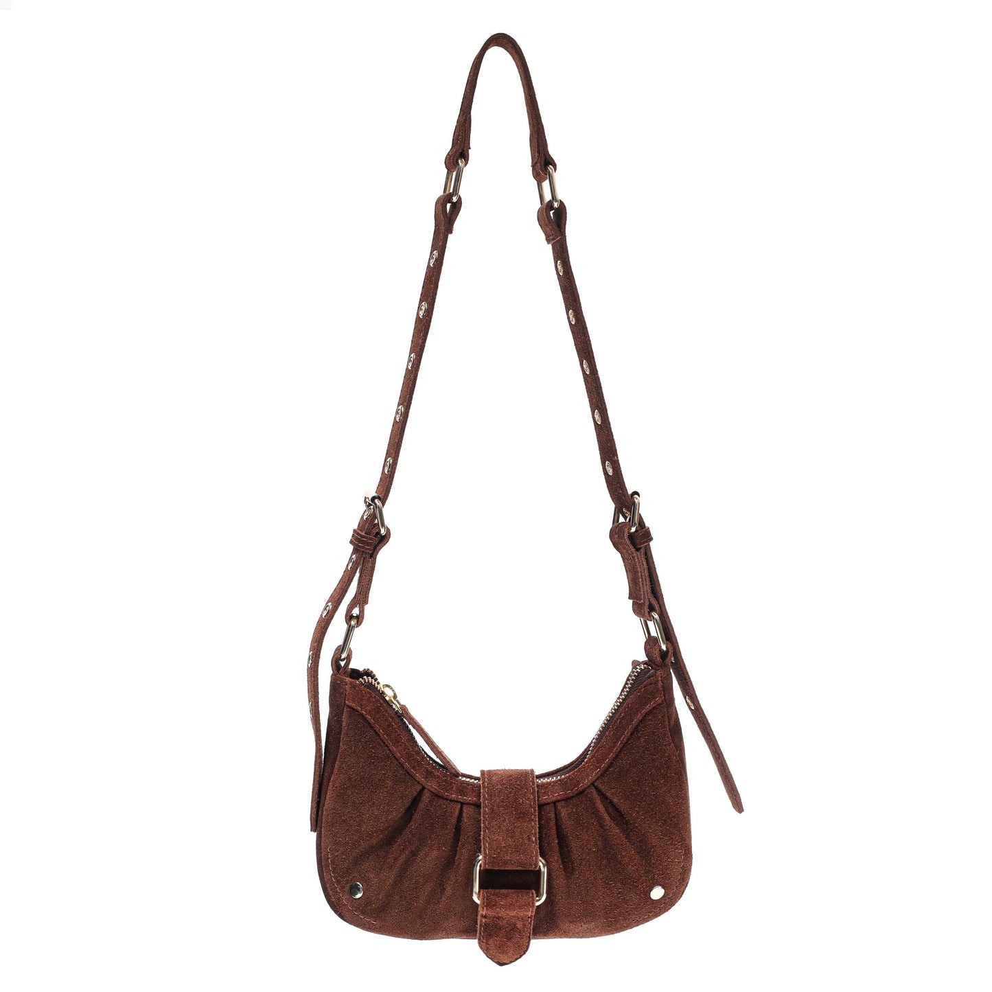 Palma Suede Dark Brown w. Gold