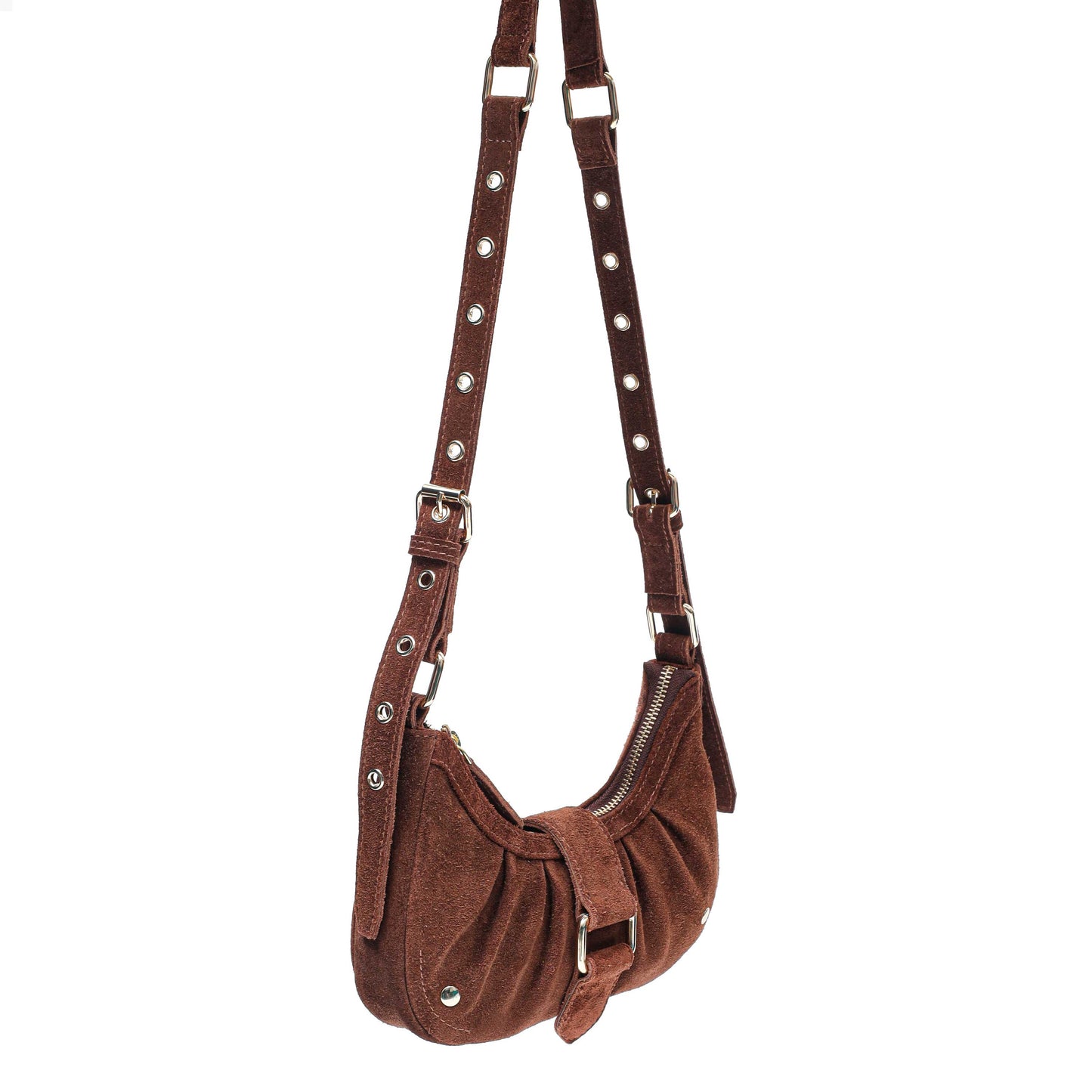 Palma Suede Dark Brown w. Gold