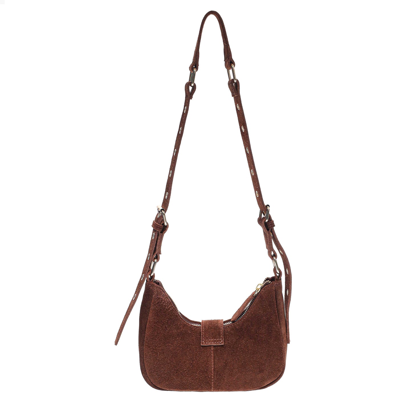 Palma Suede Dark Brown w. Gold